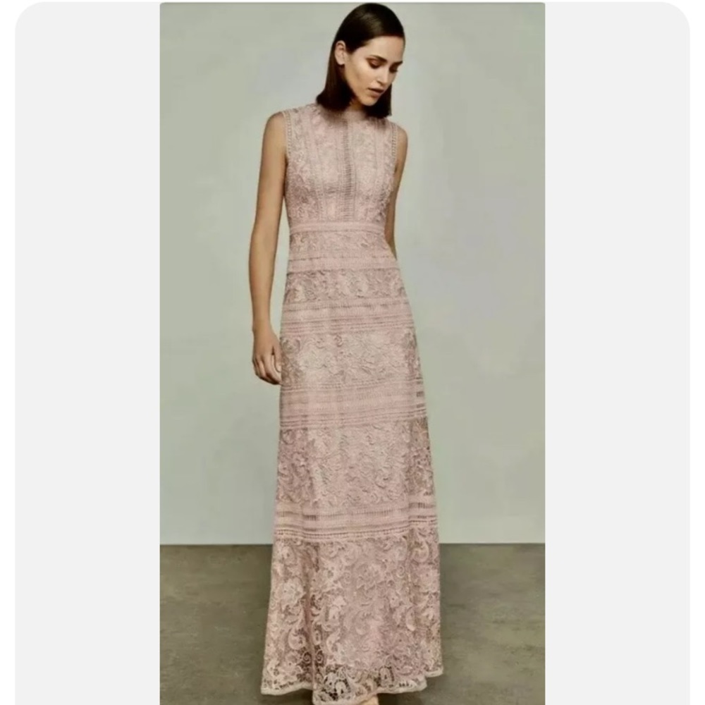 BCBG MaxAzria NWT Blush Pink Lace Gown Sz 0